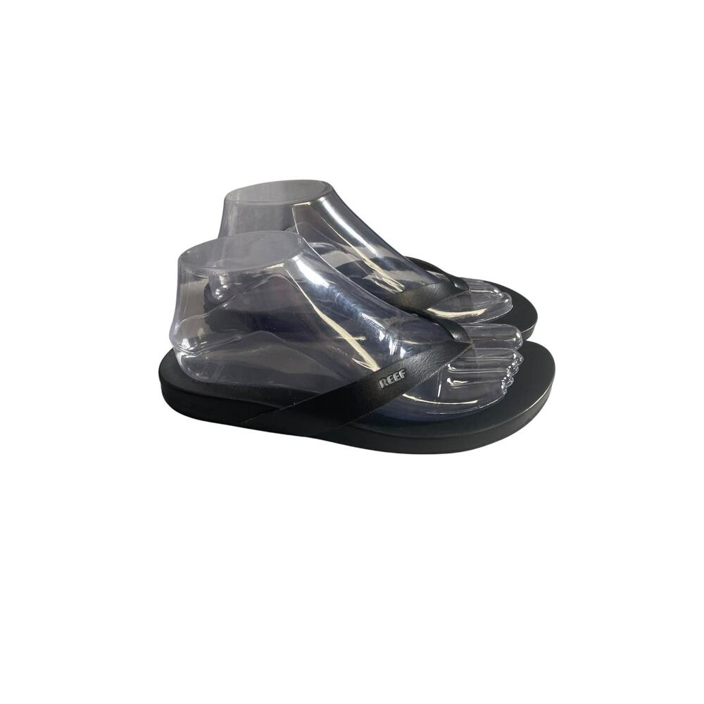 Reef Women’s Black Cushion Court Flip Flop Sandals Size-7